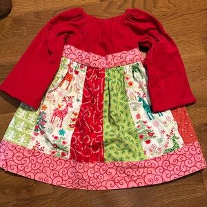 Girls Christmas dress. Not sized but size matches most 3T clothing.